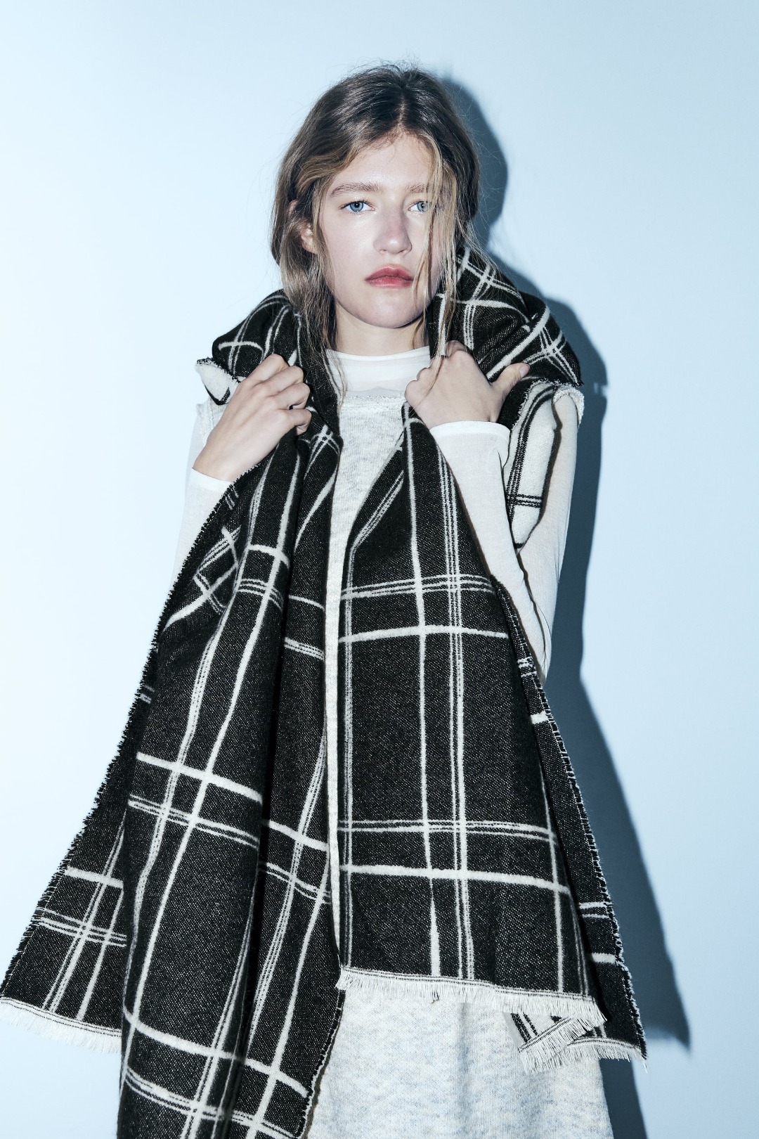 Cross-border scarf wholesale e-commerce live streaming supply chain, jacquard series in stock, double-sided checkered pic 6