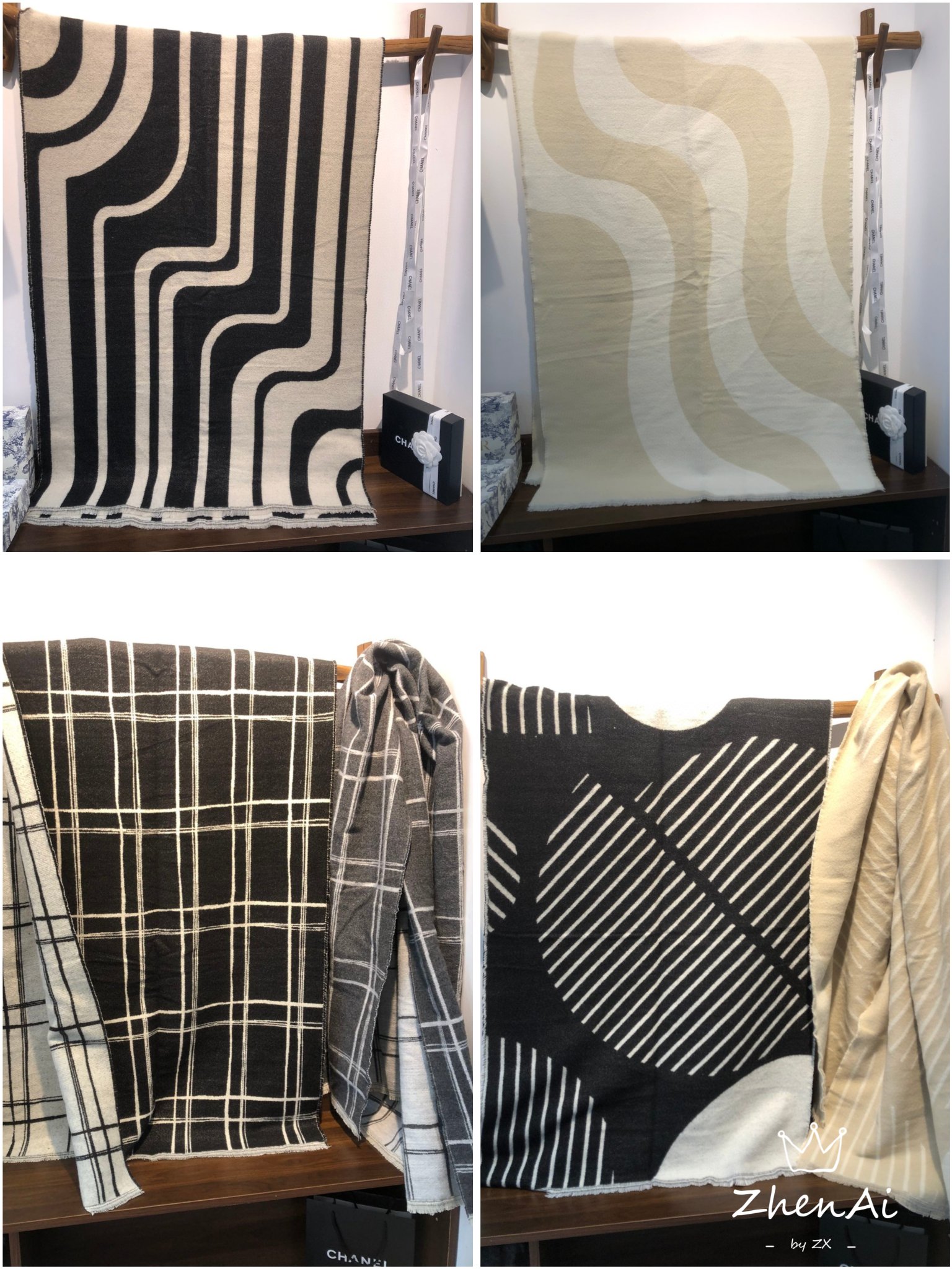 Cross-border scarf wholesale e-commerce live streaming supply chain, jacquard series scarves in stock, acrylic scarves pic 3