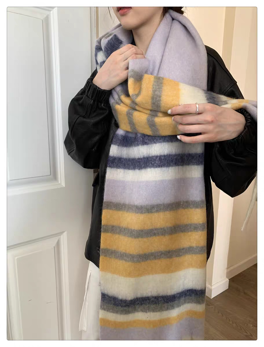 Cross-border scarf wholesale e-commerce platform 88 Cotton Candy series horizontal thick beard Scarves live-streaming supply chain pic 3