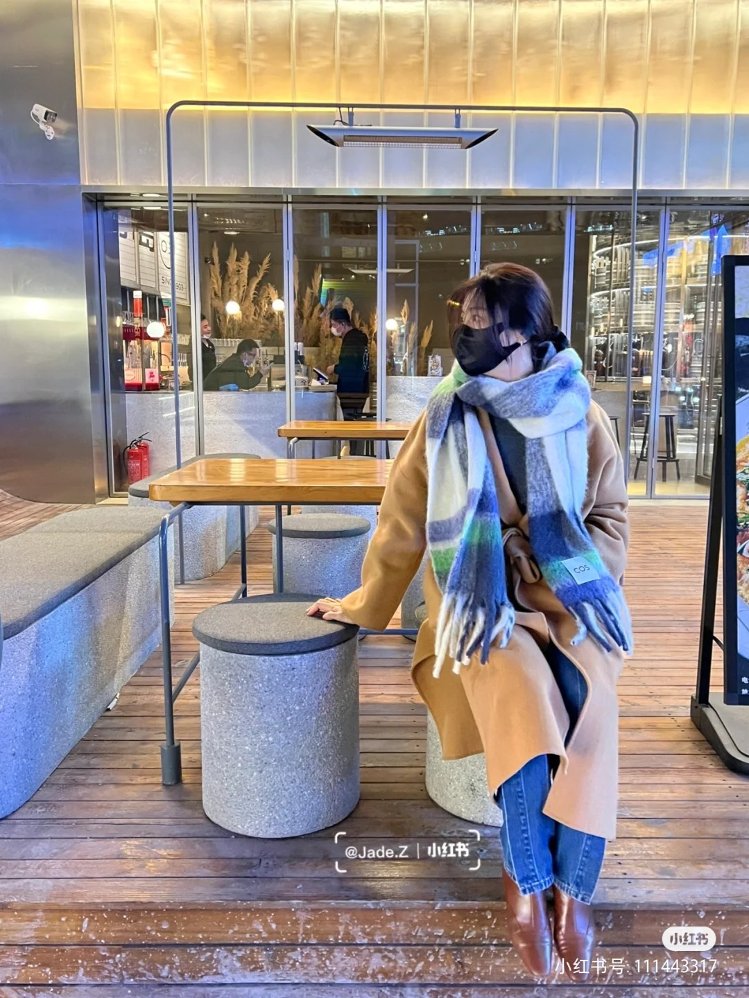 Cross-border scarf wholesale e-commerce live streaming supply chain COS checkered thick beard scarf new style Zhangqing checkered pic 6