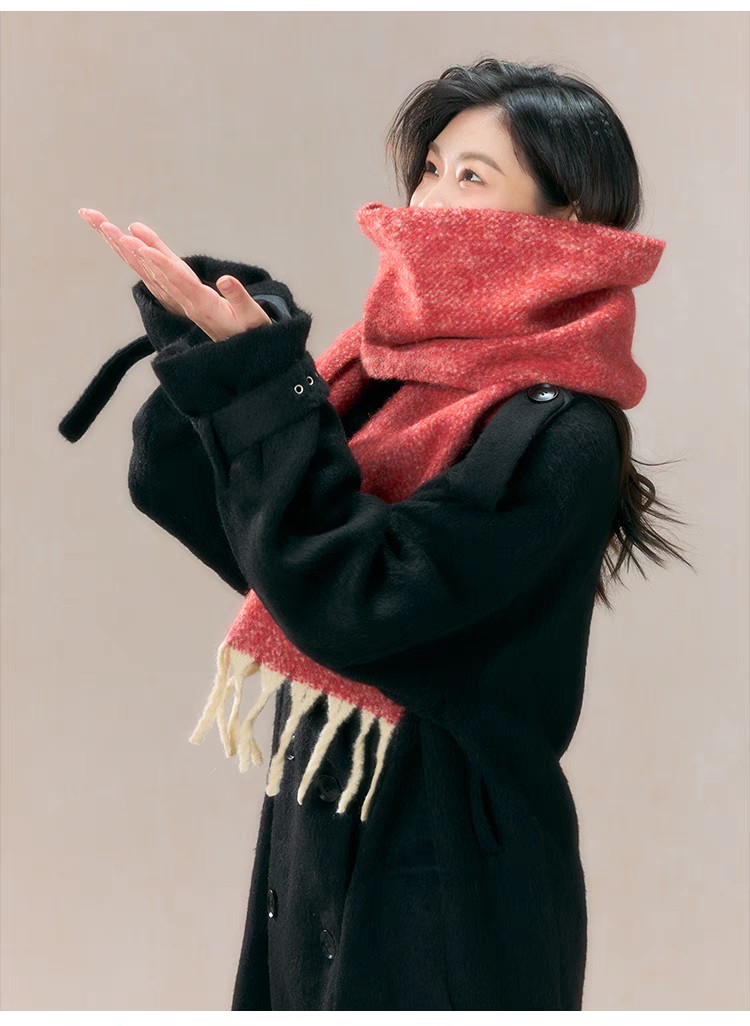 Wholesale of new vintage alpaca wool coarse beard scarves in stock for export, e-commerce live streaming supply chain pic 6