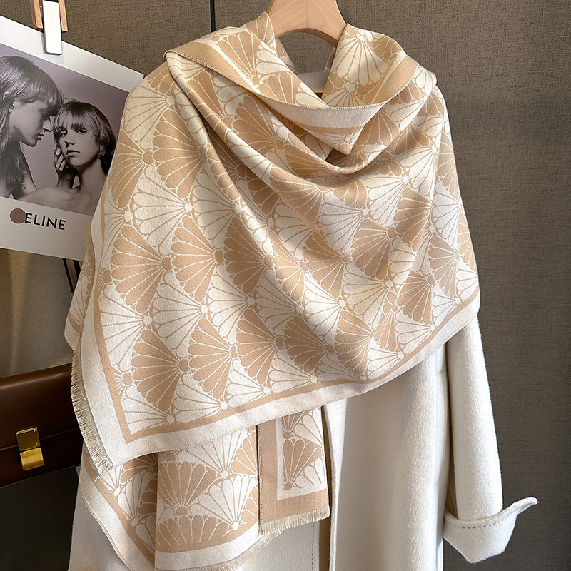 27 High-speed jacquard series Ginkgo leaf e-commerce live streaming supply chain cross-border scarf wholesale supply pic 5
