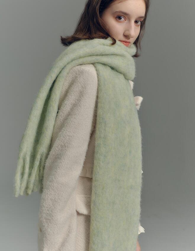 Cross-border scarf wholesale, e-commerce live streaming, supply chain, new 68 wool series, interlaced wool, single color pic 2