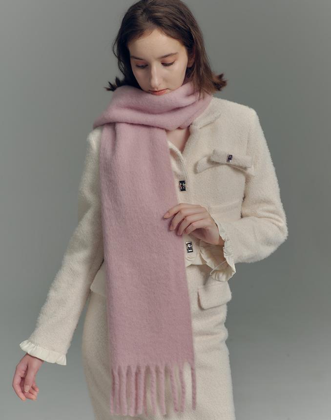 Cross-border scarf wholesale e-commerce live streaming supply chain new in stock 08 wool series, single color wool pic 2