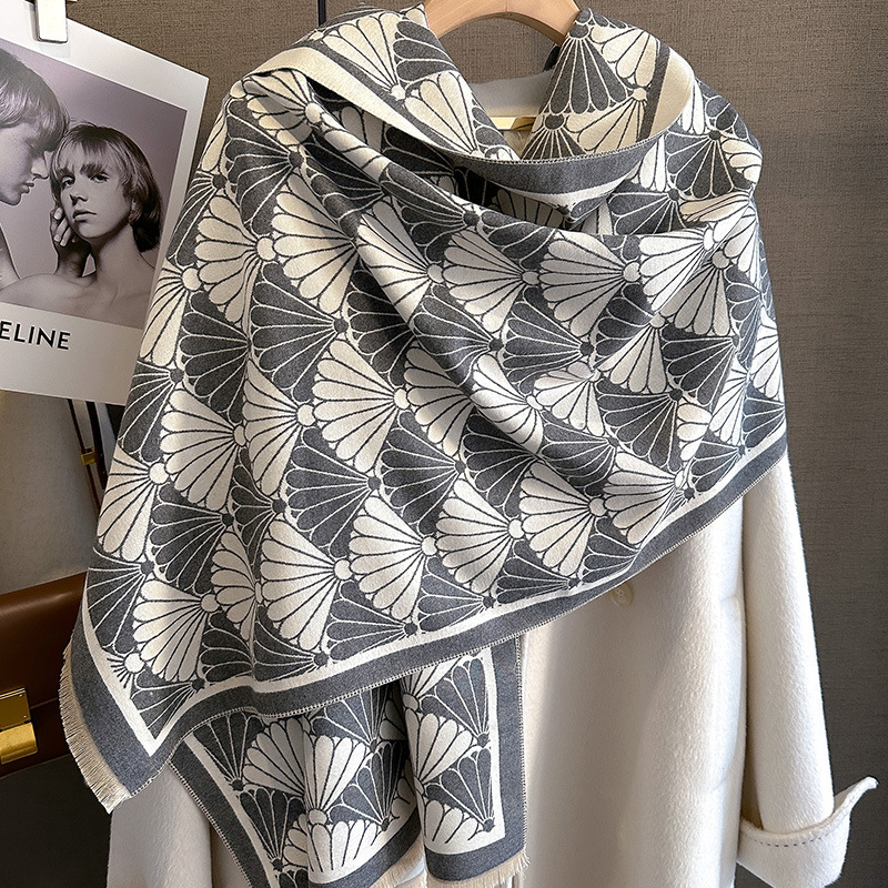 27 High-speed jacquard series Ginkgo leaf e-commerce live streaming supply chain cross-border scarf wholesale supply pic 7