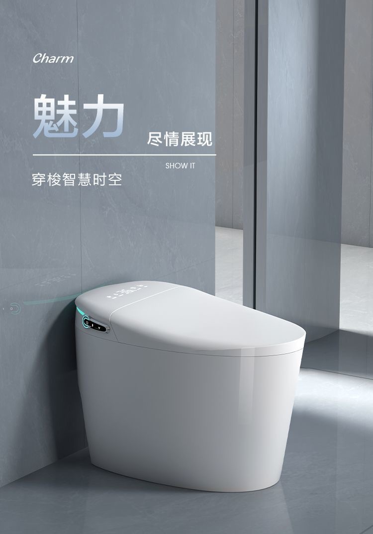 家用智能马桶座便器一体式无水压语音自动翻盖清洗烘干多功能详情1