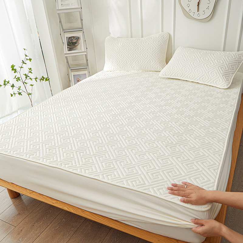 New cotton-padded thickened bed cover, home cotton-padded thickened Simmons mattress protective cover, dust-proof bed cover pic 7