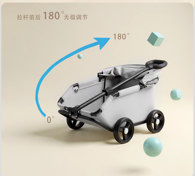 小型宠物猫狗推车儿童宝宝过家家玩具小拉车手推车外出宠物车狗车详情6