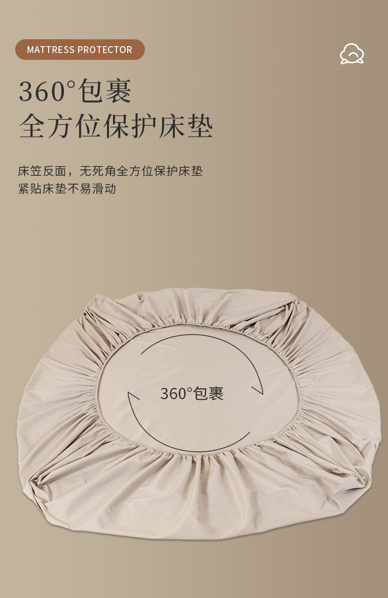 All-polyester brushed fabric mattress, bed cover, bedding, waterproof bed cover, urine barrier, dust cover, mattress cover pic 12