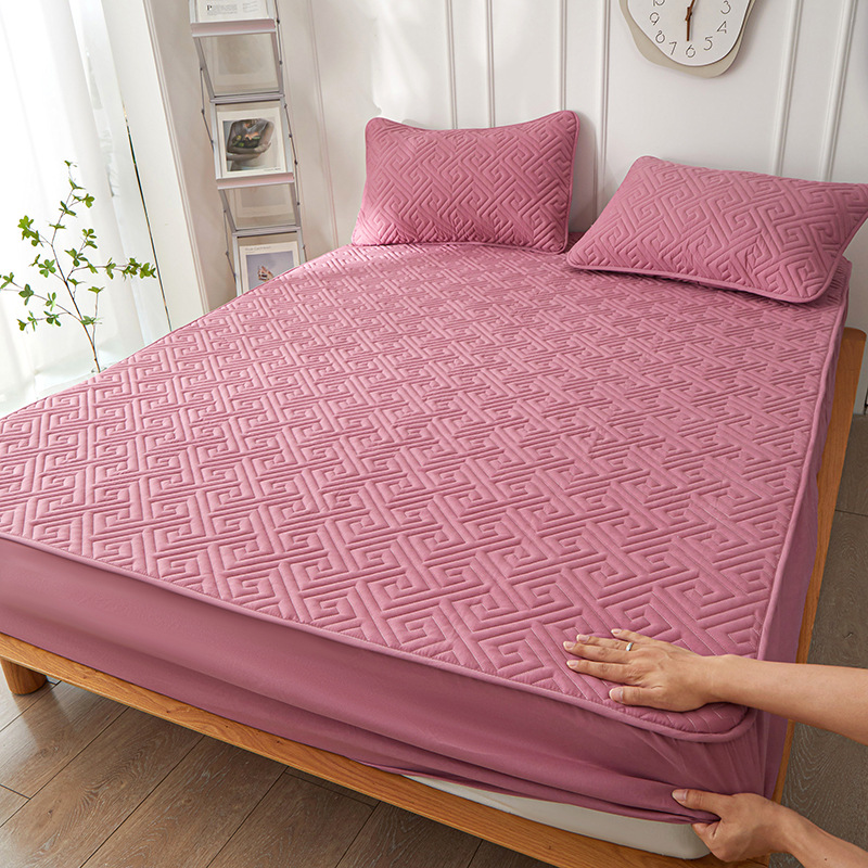 New cotton-padded thickened bed cover, home cotton-padded thickened Simmons mattress protective cover, dust-proof bed cover pic 8