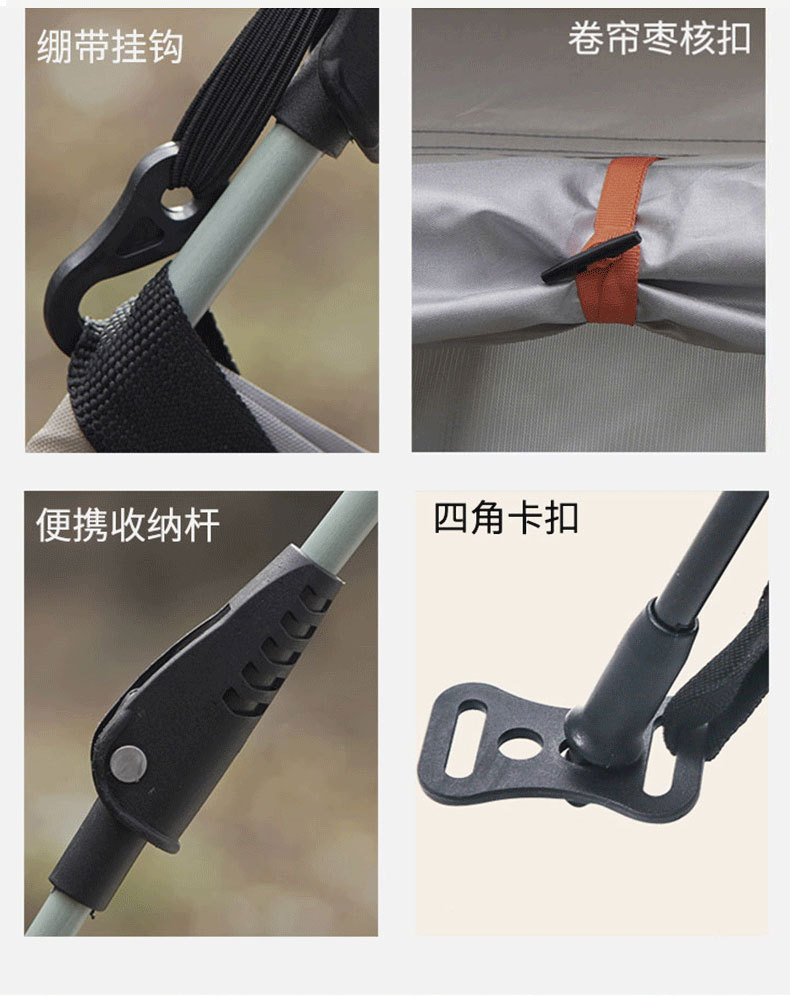 One-bedroom, one-hall fully automatic quick-opening, folding, portable outdoor two-in-one tent in stock for retail and wholesale pic 7