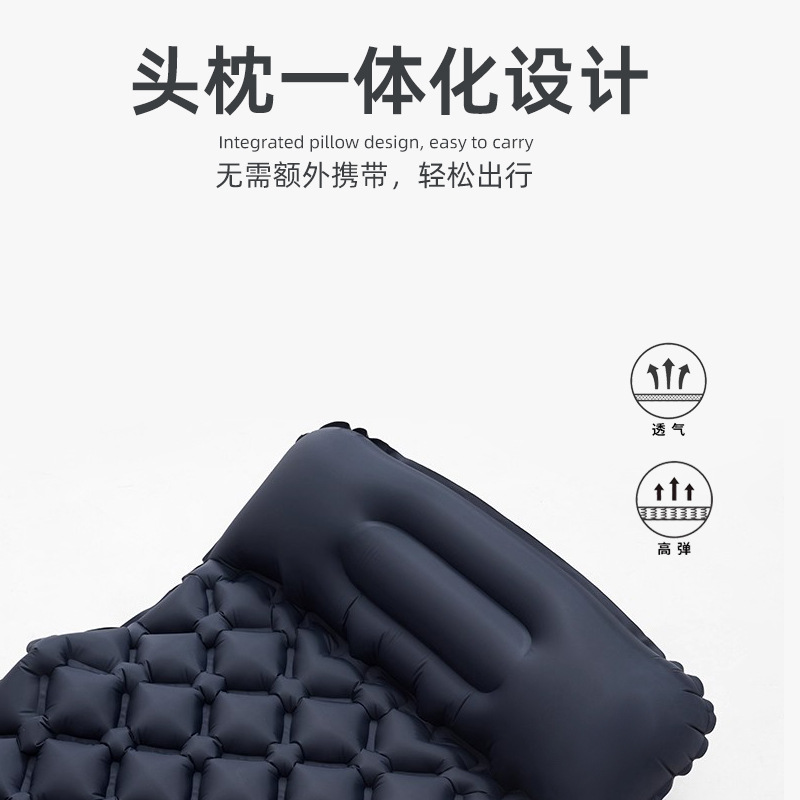 Cross-border direct supply of automatic inflatable mattresses, outdoor camping tent sleeping pads, portable air mattresses for foot use, single and double person sleeping pads pic 2