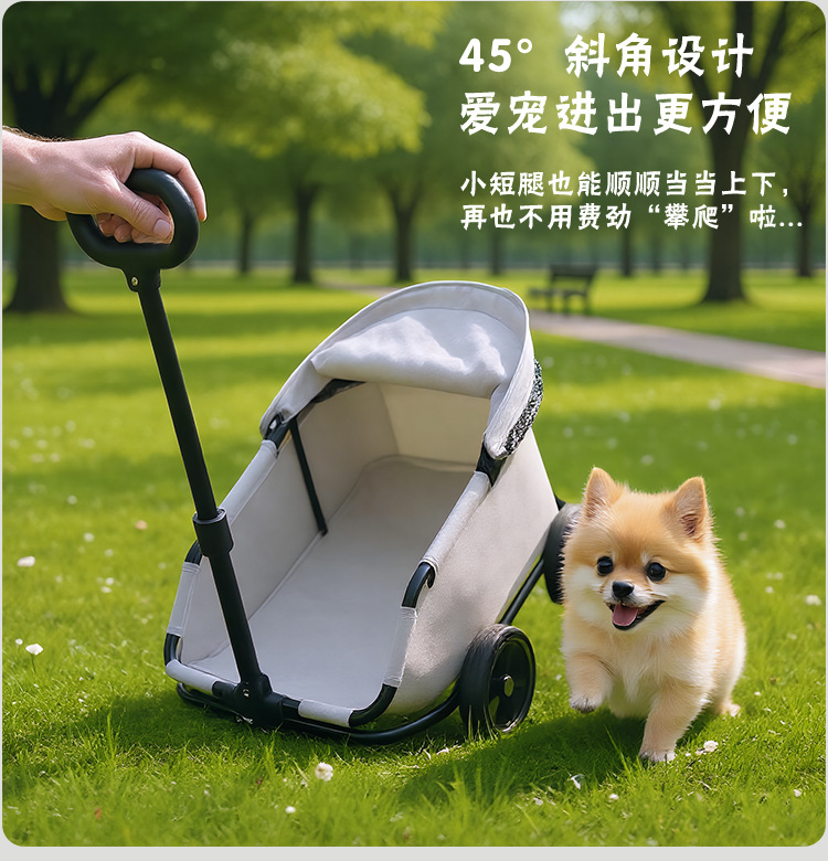 小型宠物猫狗推车儿童宝宝过家家玩具小拉车手推车外出宠物车狗车详情8
