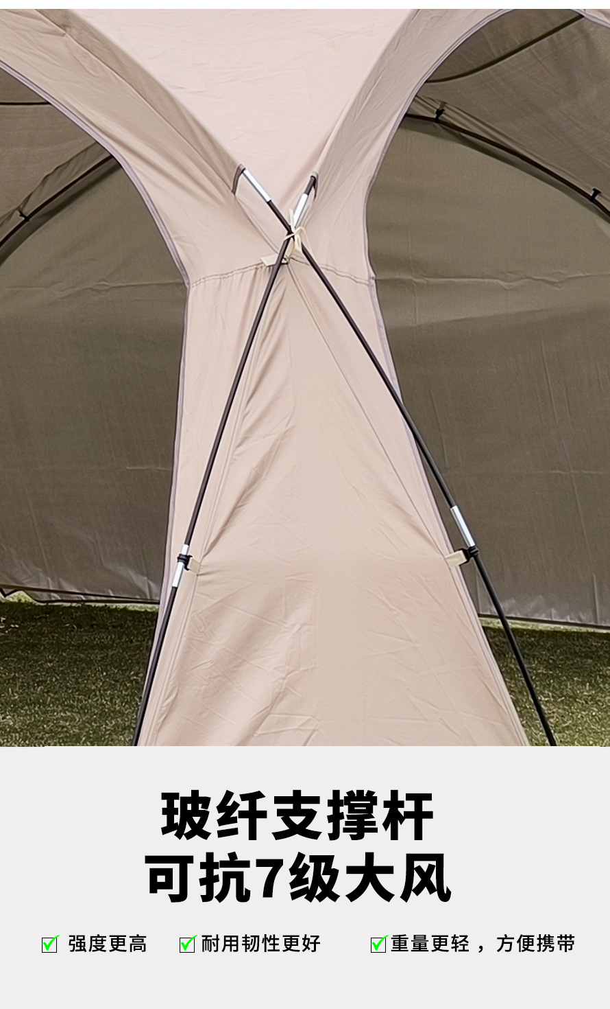球形穹顶天幕超大遮天遮阳棚防晒野外露营装备野营防风雨帐篷跨境详情11