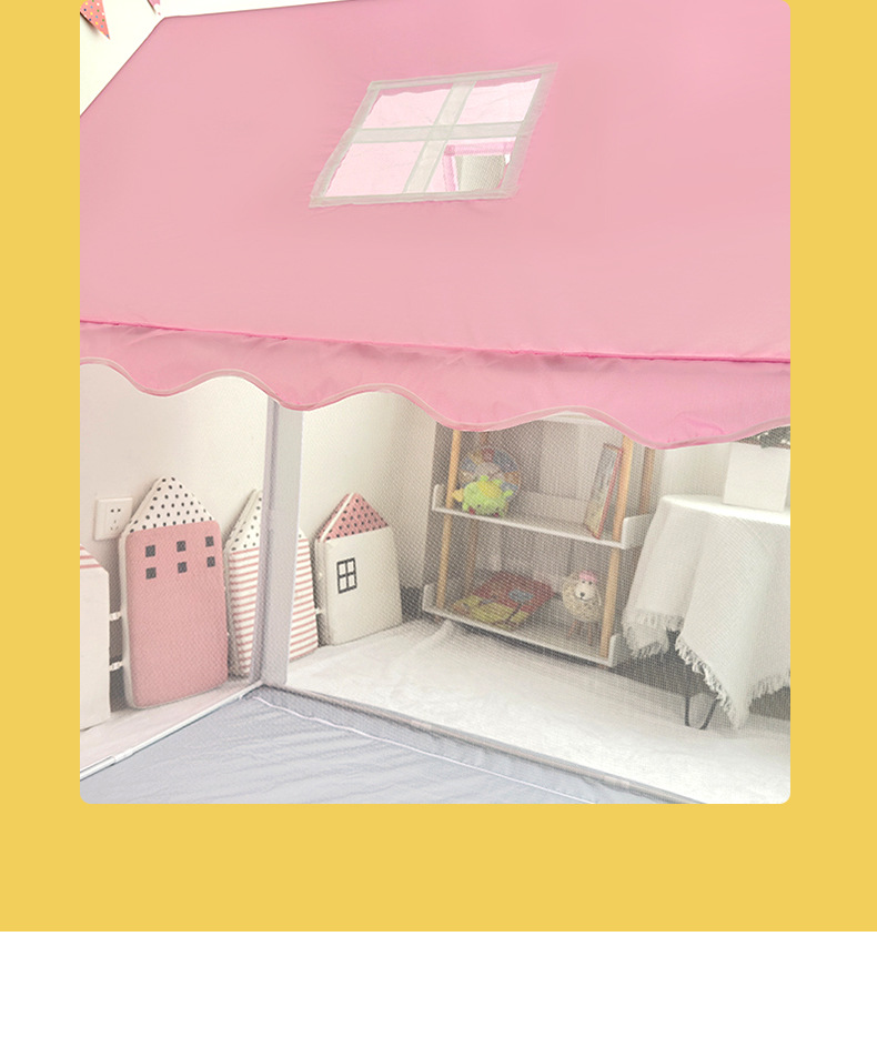 儿童网纱粉色房子儿童室内帐篷游戏屋男女孩防蚊别墅过家家玩具屋详情6