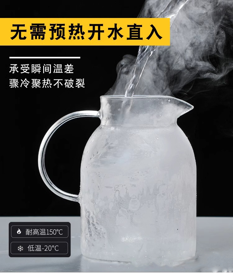 北欧玻璃冷水壶高硼硅凉水壶家用耐高温果汁扎壶详情5