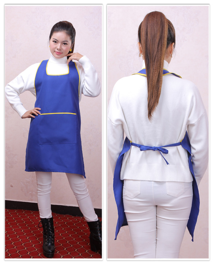 广告无袖围裙礼品批发定做广告印logo防油防污无袖男女工作服务员详情8