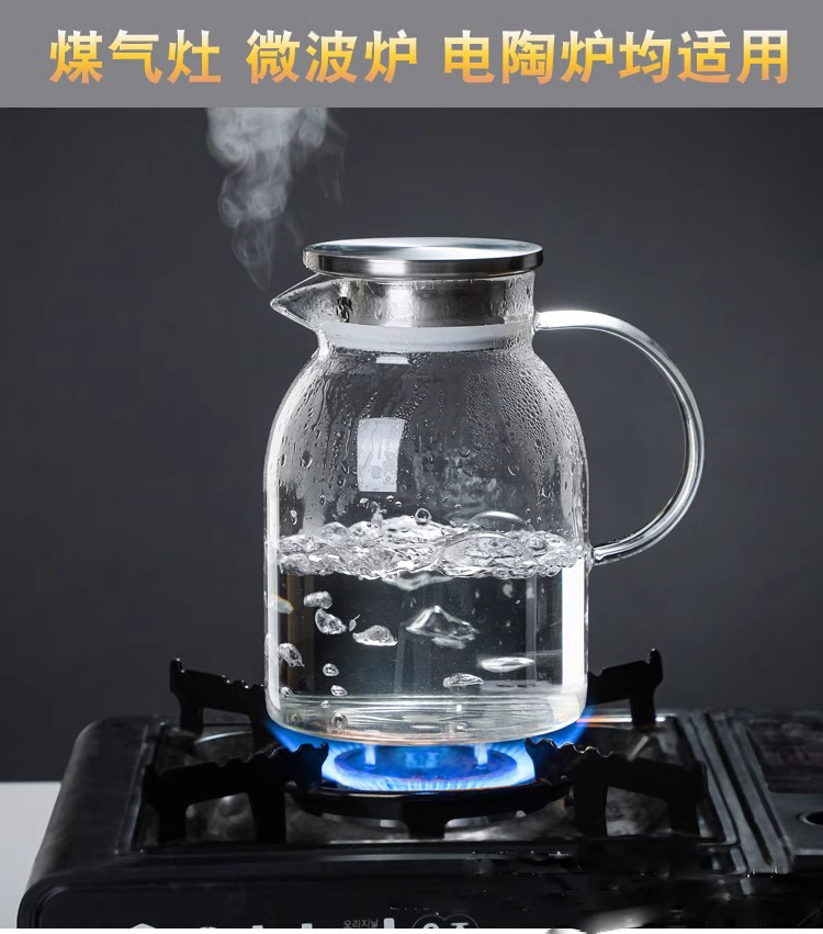 北欧玻璃冷水壶高硼硅凉水壶家用耐高温果汁扎壶详情6