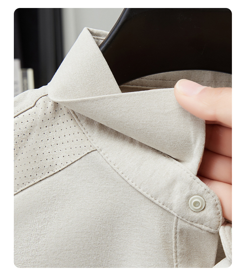 Verano hombre manga corta cuello solapa POLO casual hombre blusas cuatro cierres y botones patchwork camisetas hombre stock pic 31