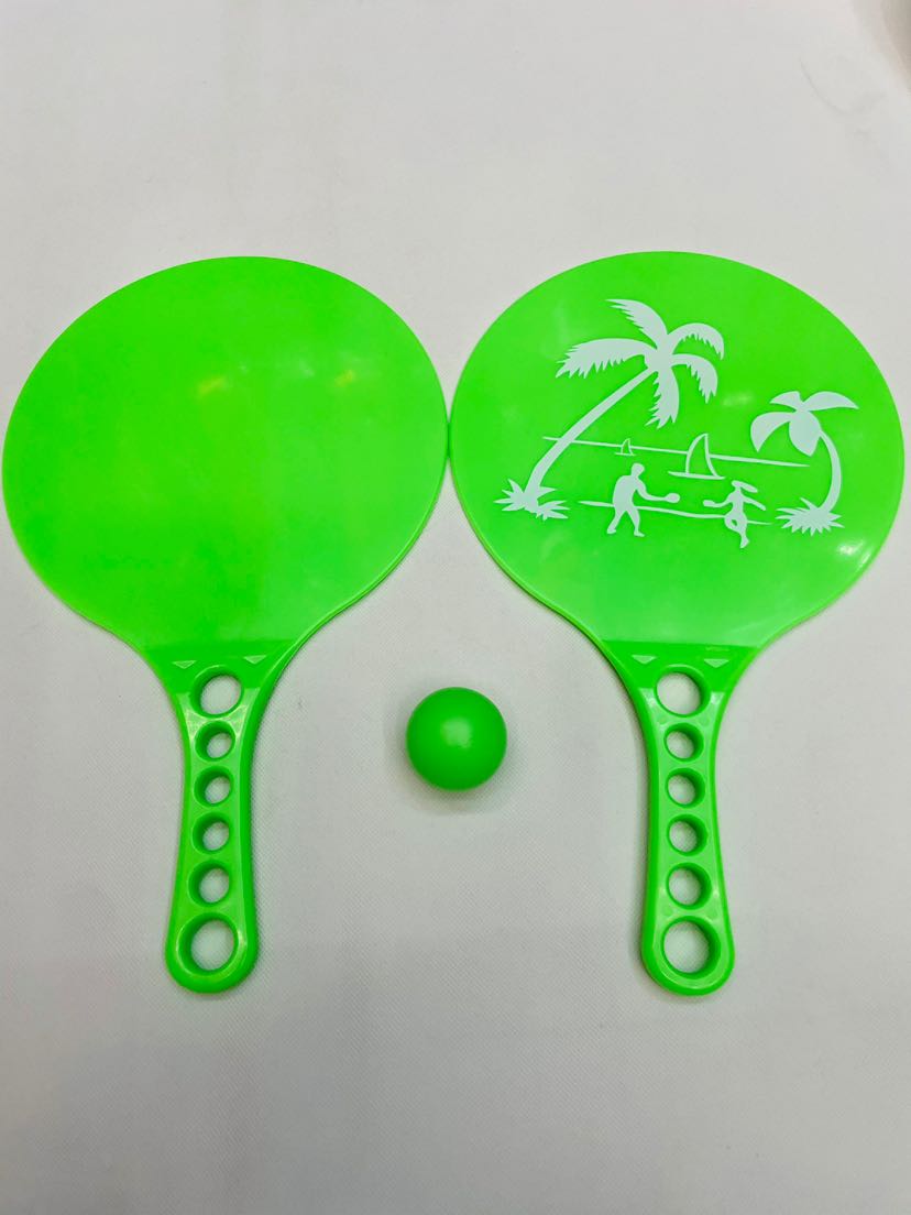 绿色椰子树沙滩球拍2个球拍带一个沙滩球详情2