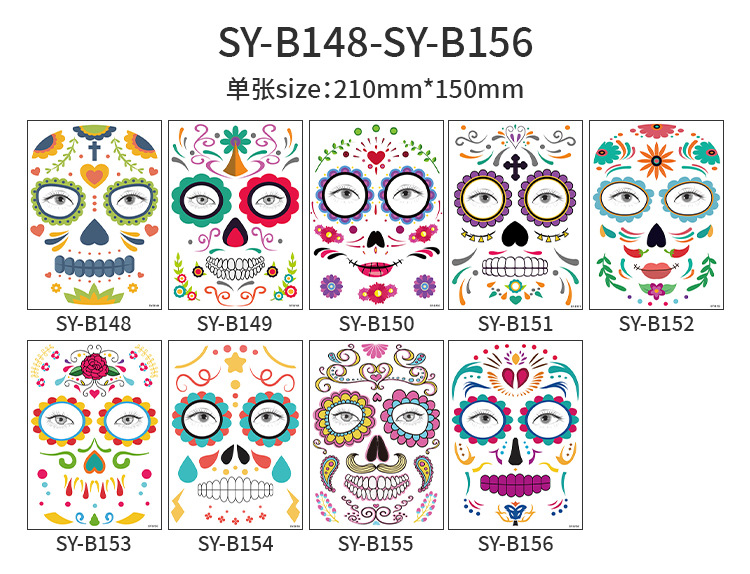 跨境万圣节仿真伤疤纹身贴万圣节派对道具贴纸合集tattoo sticker详情23
