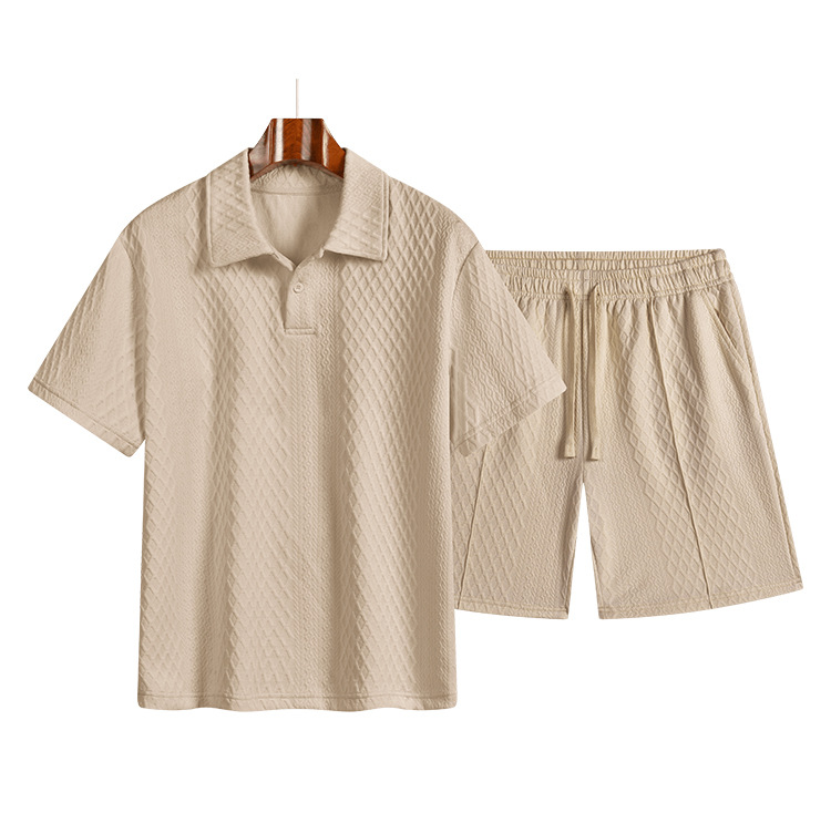 Verano 2026 crossover amazon 3D hombre conjunto de dos piezas camiseta manga corta solapa casual polo pantalones cortos set pic 9
