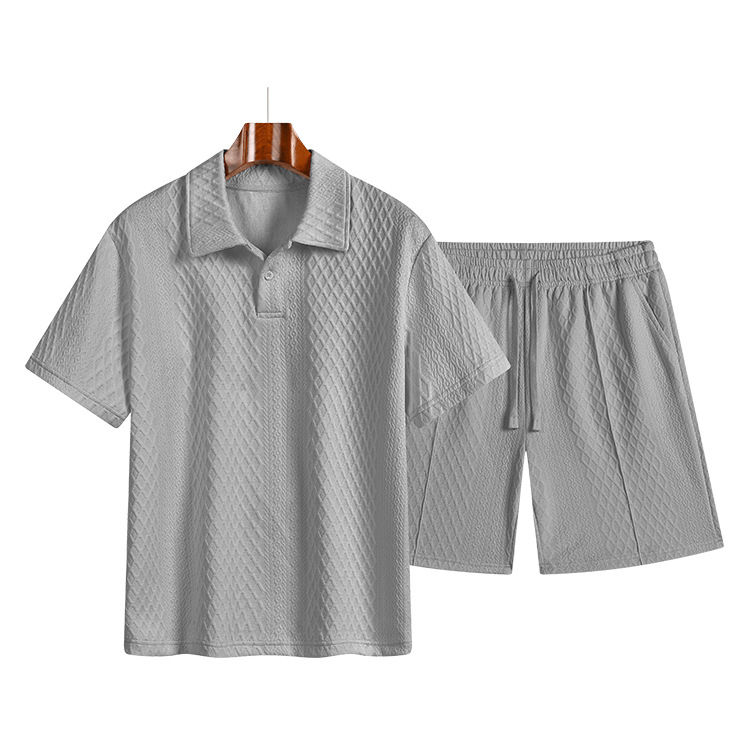 Verano 2026 crossover amazon 3D hombre conjunto de dos piezas camiseta manga corta solapa casual polo pantalones cortos set pic 11