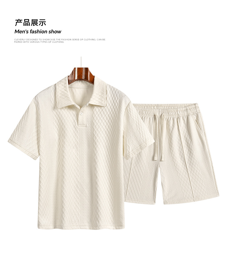 Verano 2026 crossover amazon 3D hombre conjunto de dos piezas camiseta manga corta solapa casual polo pantalones cortos set pic 7