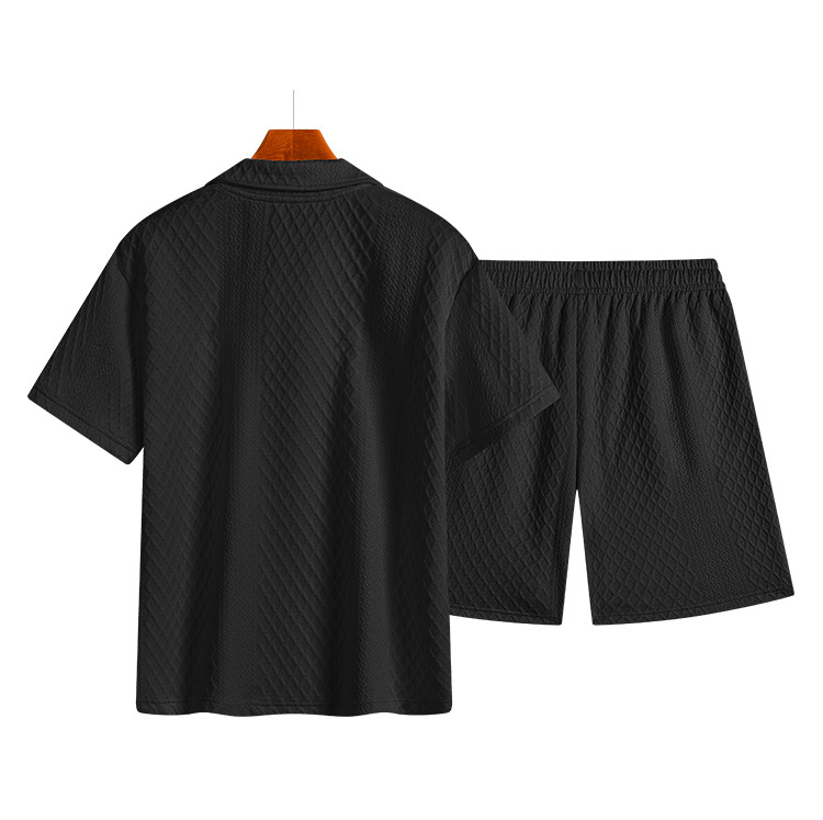 Verano 2026 crossover amazon 3D hombre conjunto de dos piezas camiseta manga corta solapa casual polo pantalones cortos set pic 14