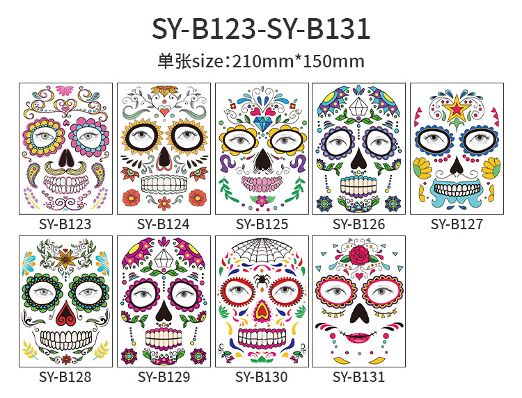 跨境万圣节仿真伤疤纹身贴万圣节派对道具贴纸合集tattoo sticker详情22