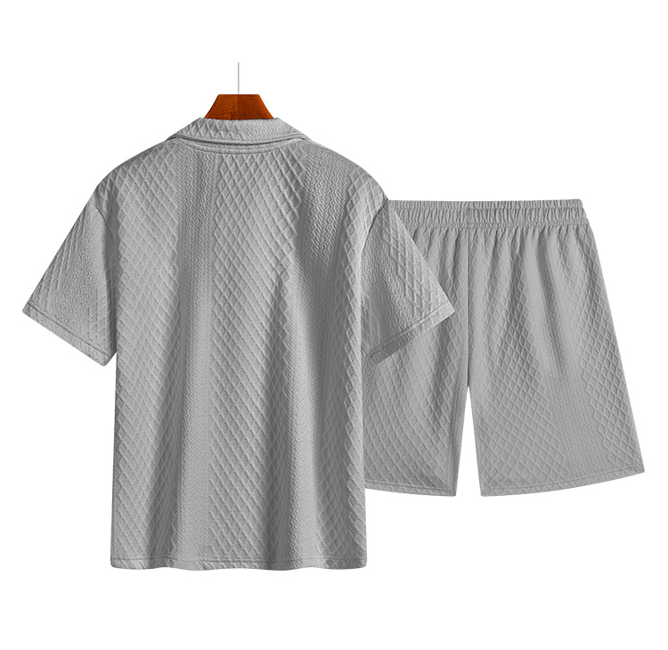 Verano 2026 crossover amazon 3D hombre conjunto de dos piezas camiseta manga corta solapa casual polo pantalones cortos set pic 12
