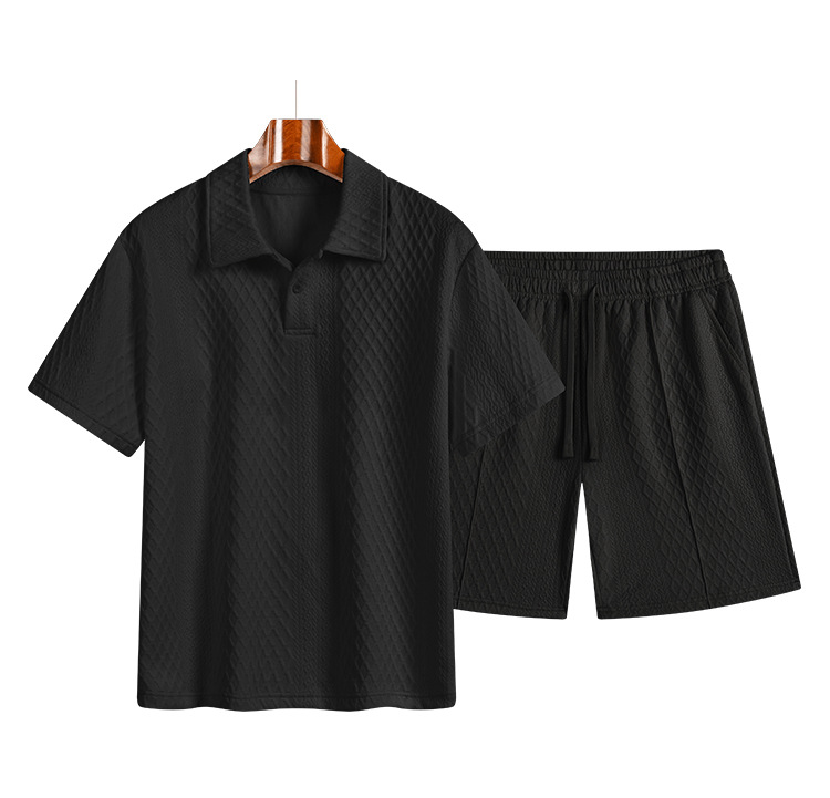 Verano 2026 crossover amazon 3D hombre conjunto de dos piezas camiseta manga corta solapa casual polo pantalones cortos set pic 13