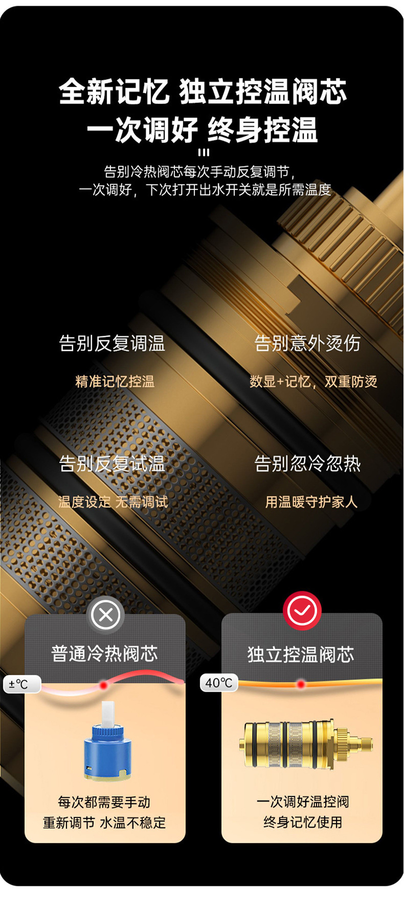 枪灰色智能恒温数显淋浴增压加压花洒家用黄铜三功能即热式淋浴器详情12