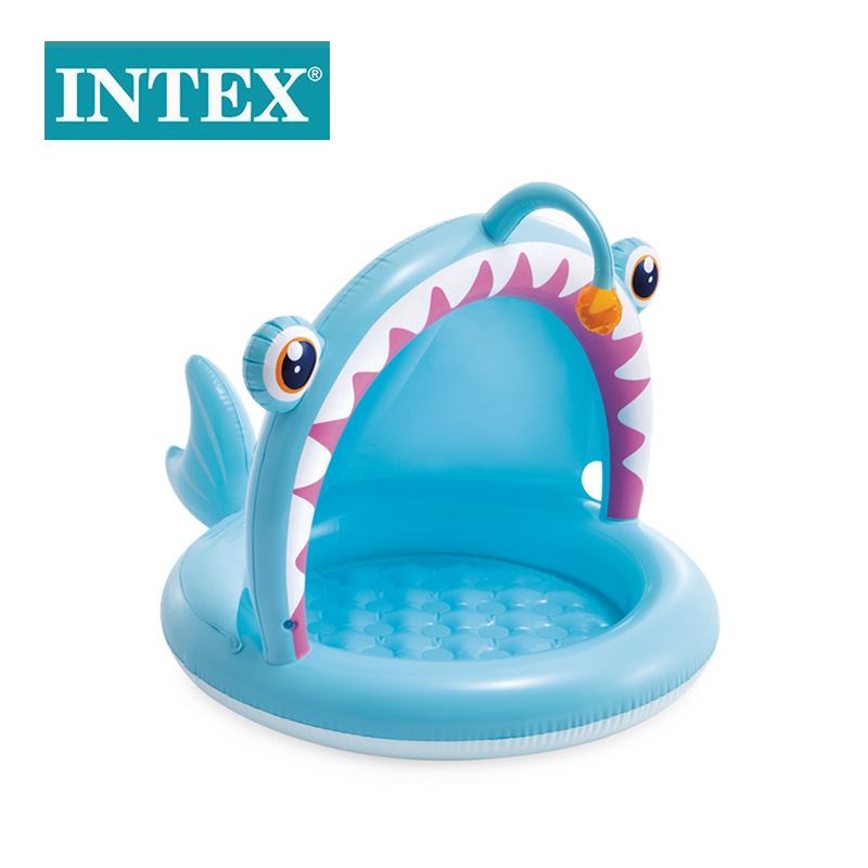 INTEX58419 Lanternfish baby pool, baby inflatable pool, sunshade bath tub, Ocean ball pool wholesale pic 2