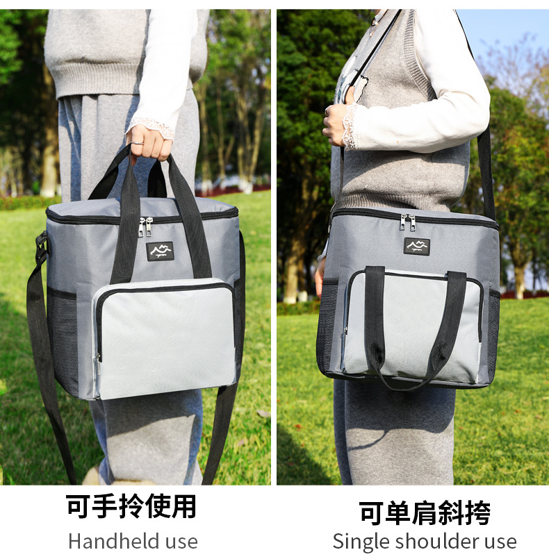 新款方形保温袋跨境热销简约午餐包铝箔加厚牛津布户外冰包保温包详情10