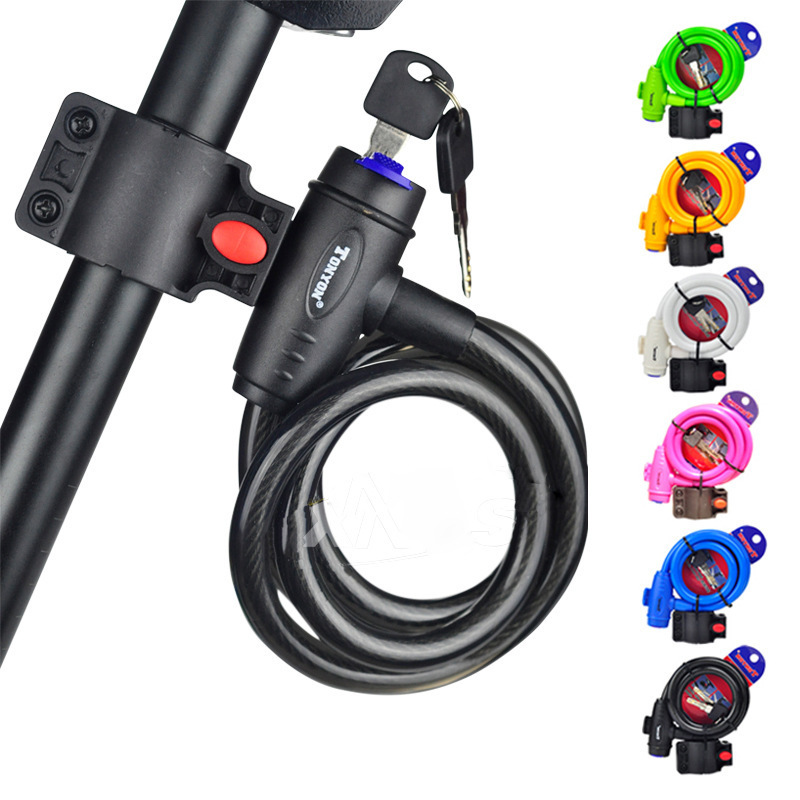 Universal TY588 bicycle lock, mountain bike wire lock, bicycle rim lock, anti-theft lock, color cycling accessories pic 9