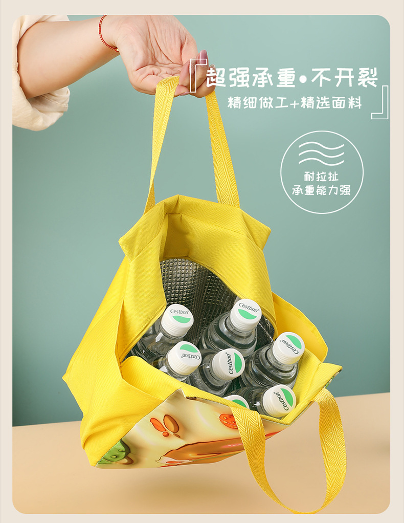 亚马逊热销卡通便当包大容量铝箔保温冰包户外野餐保温饭盒袋批发详情13