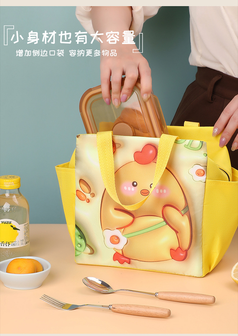 亚马逊热销卡通便当包大容量铝箔保温冰包户外野餐保温饭盒袋批发详情7