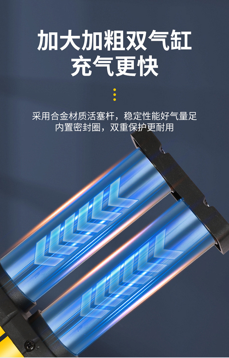 Factory direct sales of foot-operated air pumps, household general-purpose new high-pressure air pumps, electric batteries, basketball portable air tubes pic 5