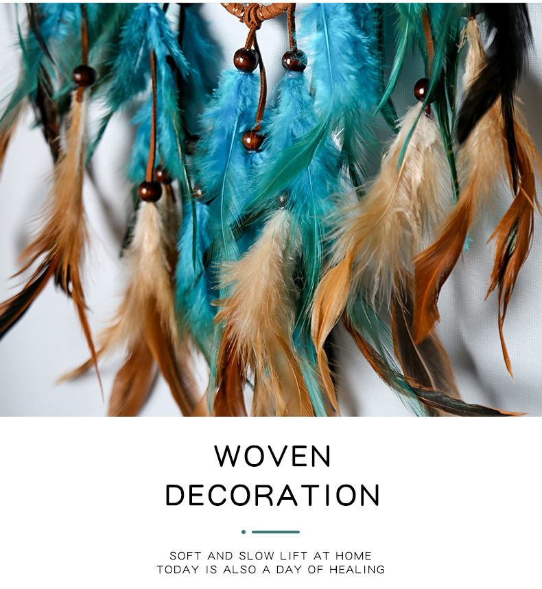 Retro-style dreamcatcher pendants, natural crushed stone life tree dreamcatcher ornaments, room decoration dreamcatcher wholesale pic 5