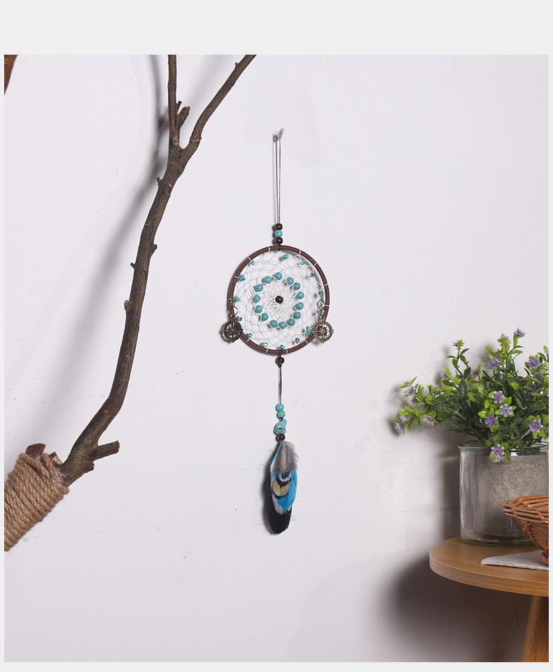 Retro creative dreamcatcher car pendant, wind chime dreamcatcher home decoration pendant, dreamcatcher pendant pic 10