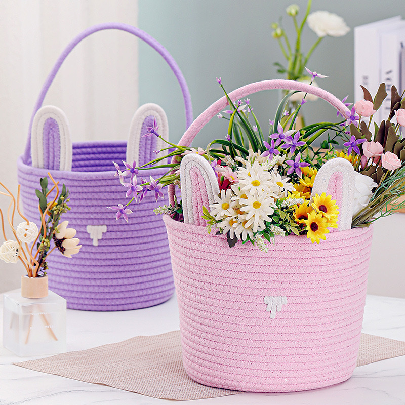 粉色兔子耳朵篮子彩色复活节彩蛋AI玩具星星人毛绒玩具仿真猫背包详情8