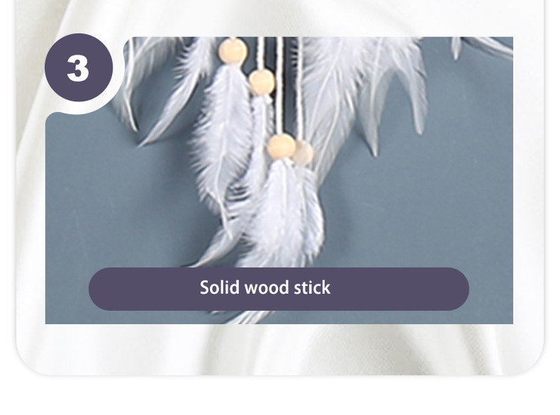 Bohemian-style dreamcatcher home decoration pendant, Indian life tree feather tassel handcrafted decorative item pic 10
