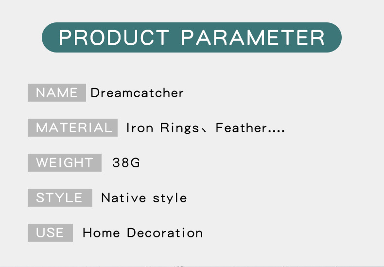 Indian retro decorative dreamcatcher pendants, hand-woven feather dreamcatcher ornaments, cross-border bestsellers. Dreamcatcher pic 6