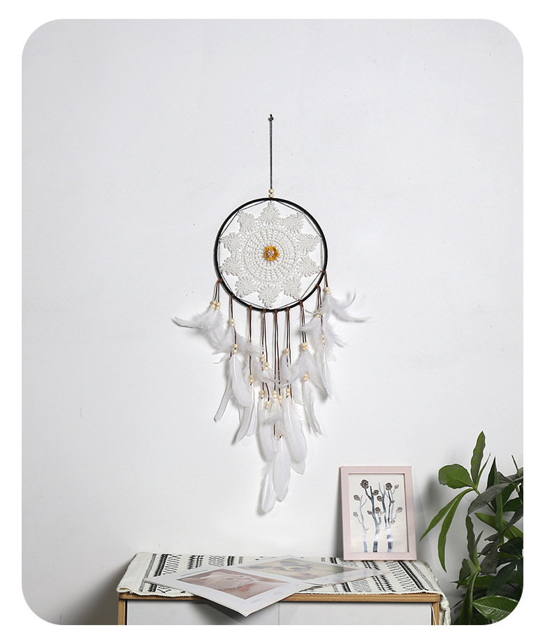 Ins-style wall hanging and decoration dreamcatcher, Nordic feather dreamcatcher, home decoration wall hanging and decoration dreamcatcher pic 7