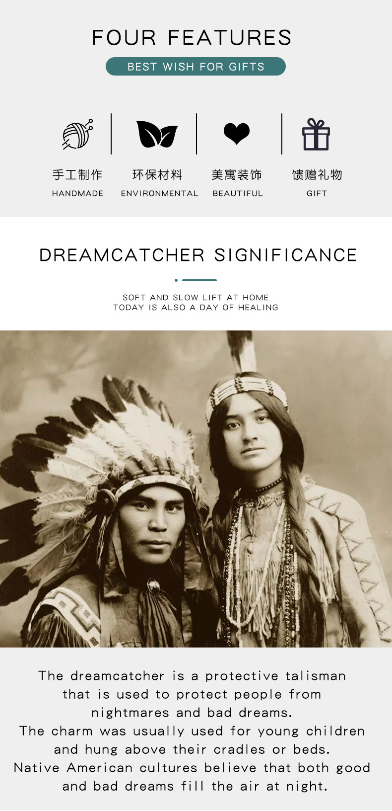 Indian retro style home decoration dreamcatcher pendants, five-ring dreamcatcher pendants, wholesale dreamcatcher pic 2