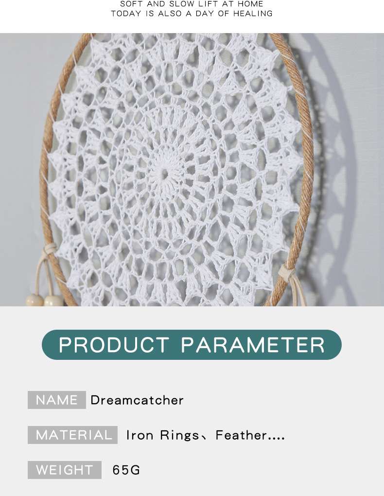 Nordic-style brown plush home decoration dreamcatcher pendants, dreamcatcher wind chimes, room decoration hanging ornaments, wall decorations pic 5