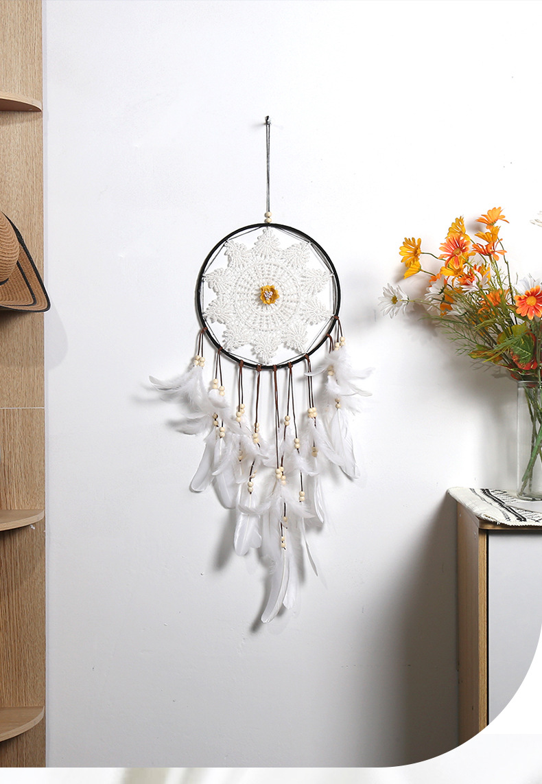 Ins-style wall hanging and decoration dreamcatcher, Nordic feather dreamcatcher, home decoration wall hanging and decoration dreamcatcher pic 1