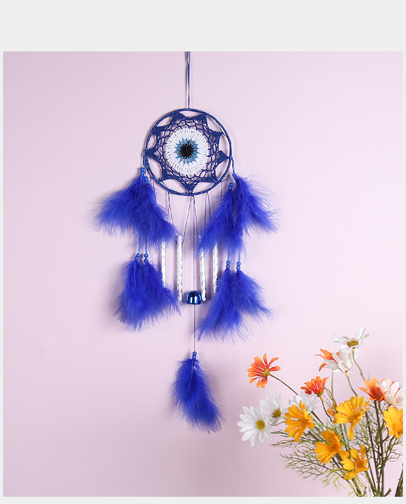 Creative Evil Eye Dreamcatcher Pendant, wind chime tube Dreamcatcher, cross-border bestseller, Dreamcatcher pendant, Devil's Eye pic 11
