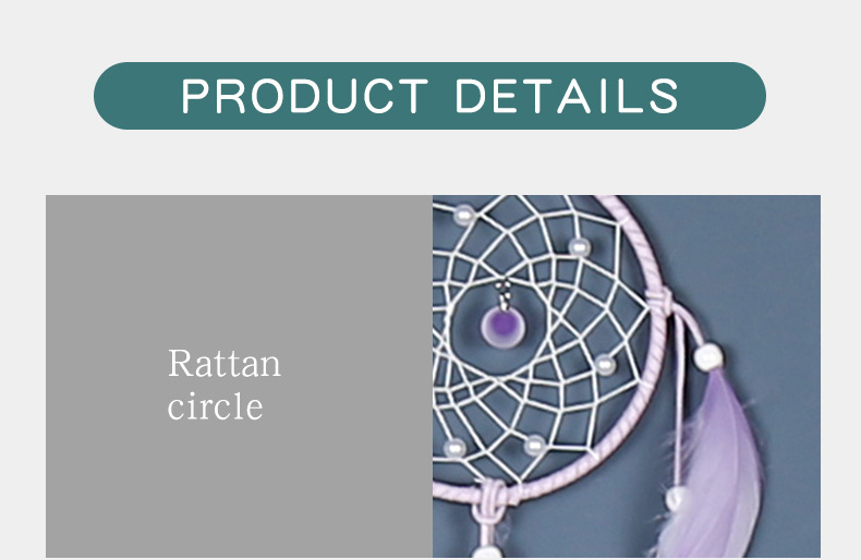 Simple decorative dream catcher pendants, feather pendants, hand-woven feather dream catcher ornaments, cross-border hot sales wholesale pic 8